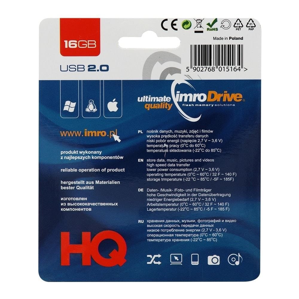 Externer USB-A Speicher Imro, 16Gb