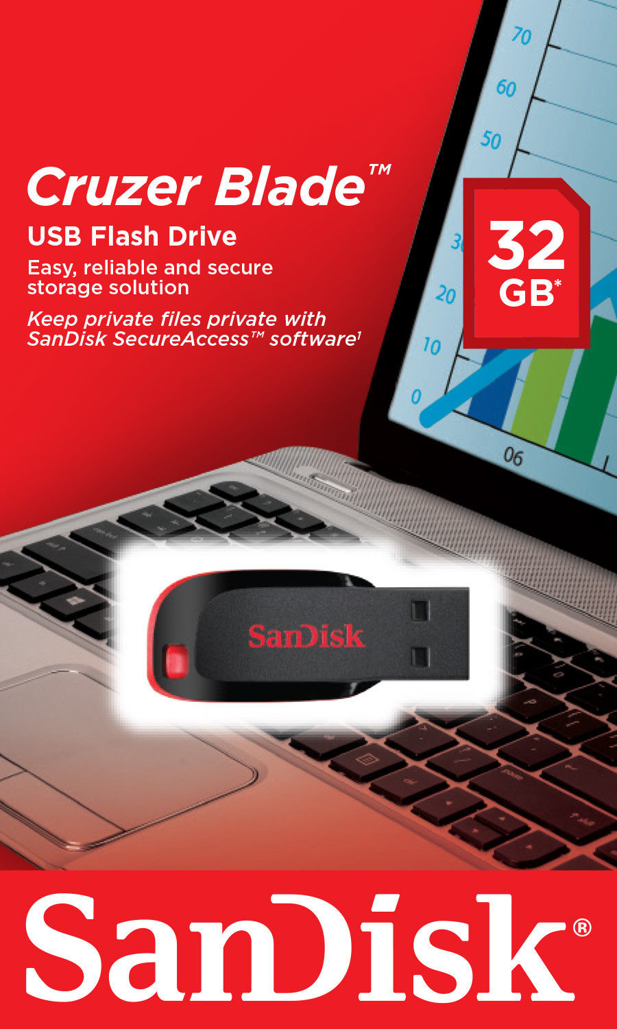 SanDisk Cruzer Blade USB-A Extern Geheugen 32Gb SDCZ50-032G-B35