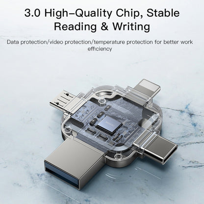 Mémoire Externe USB-A 3.0 / Lightning / USB-C / microUSB Yesido FL15, 64Gb