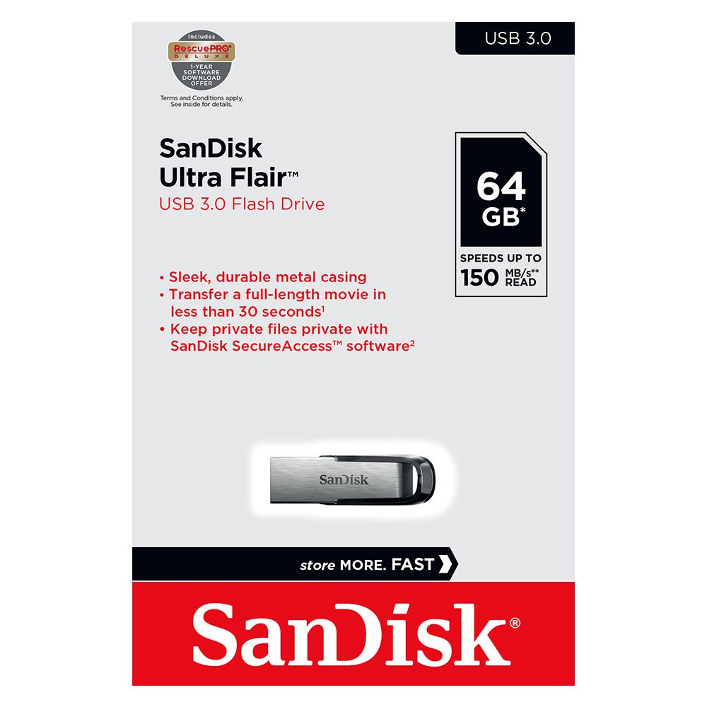 Externer Speicher USB-A 3.0 SanDisk Ultra Flair, 64GB SDCZ73-064G-G46