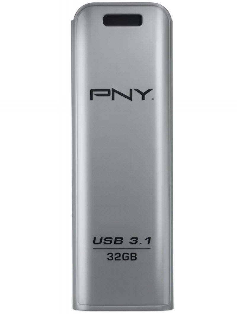 Mémoire Externe USB-A 3.1 PNY Elite Steel, 32Gb FD32GESTEEL31G-EF