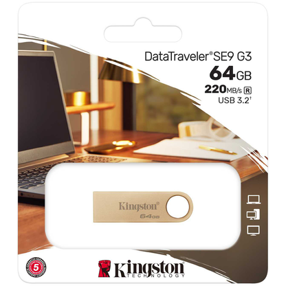 Kingston DT SE9 G3, 64Gb DTSE9G3/64GB USB-A 3.2 extern geheugen 