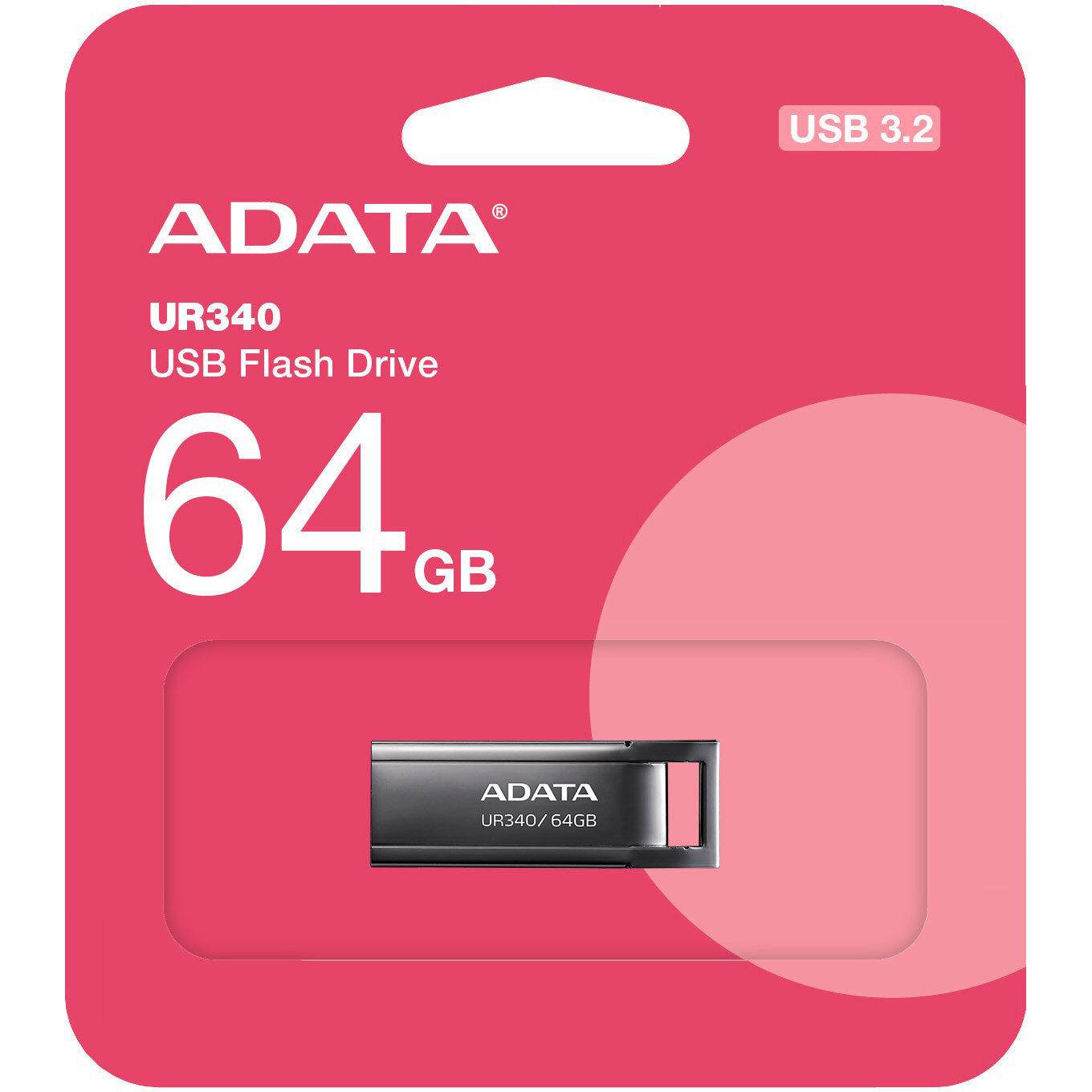 Extern geheugen USB-A 3.2 Adata UR340, 64Gb AROY-UR340-64GBK 