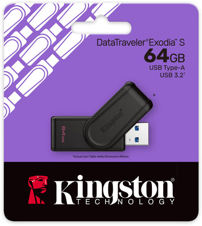 Externe USB-A 3.2 Kingston DT Exodia S geheugen, 64Gb DTXS/64GB