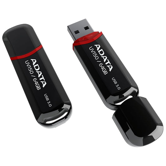 Externe USB-A 3.2-geheugenstick Adata UV150, 64 GB AUV150-64G-RBK