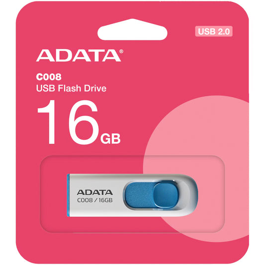Externe USB-A Geheugen Adata C008, 16Gb AC008-16G-RWE
