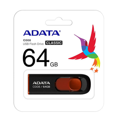 Externer USB-A Speicher Adata C008, 64Gb AC008-64G-RKD