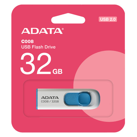 Externe USB-A Geheugen Adata C008, 32Gb AC008-32G-RWE