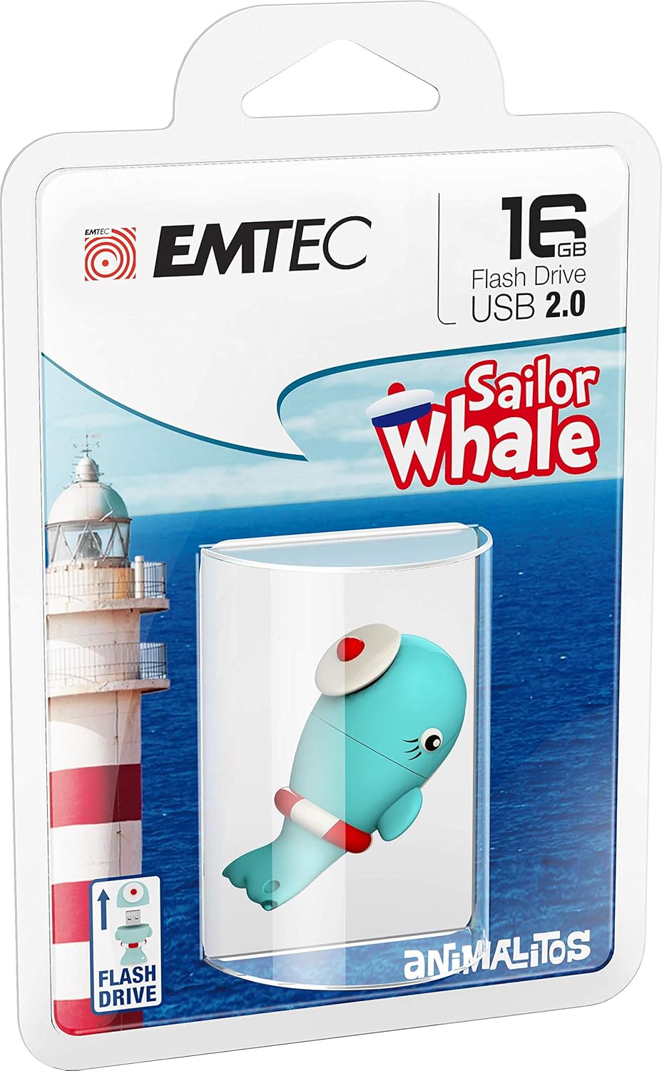 Externe USB-A Geheugen Emtec M337 Whale, 16Gb ECMMD16GM337