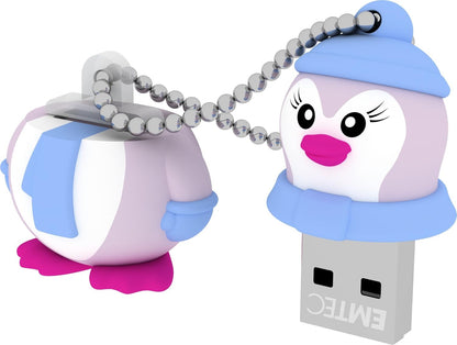 External USB-A Memory Emtec M336 Miss Penguin, 16Gb ECMMD16GM336