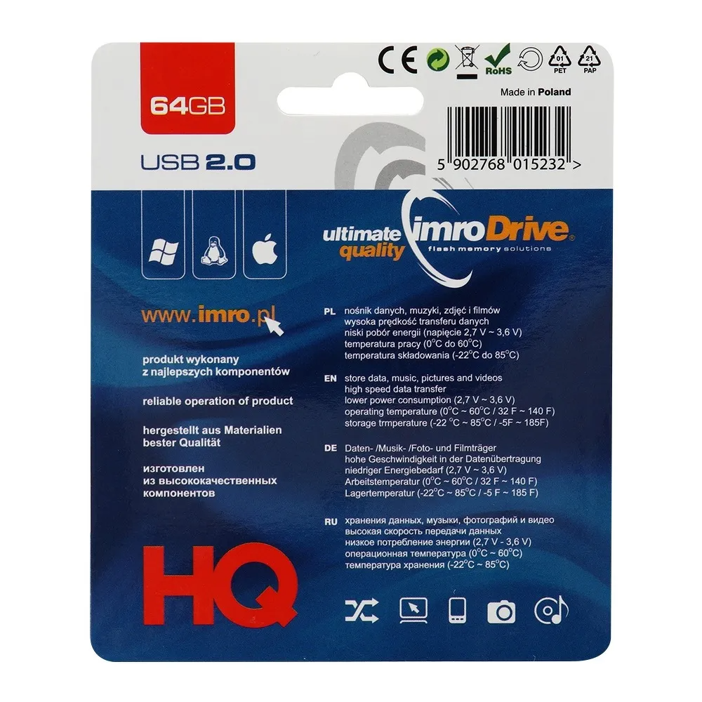 Externer USB-A Speicher Imro, 64GB