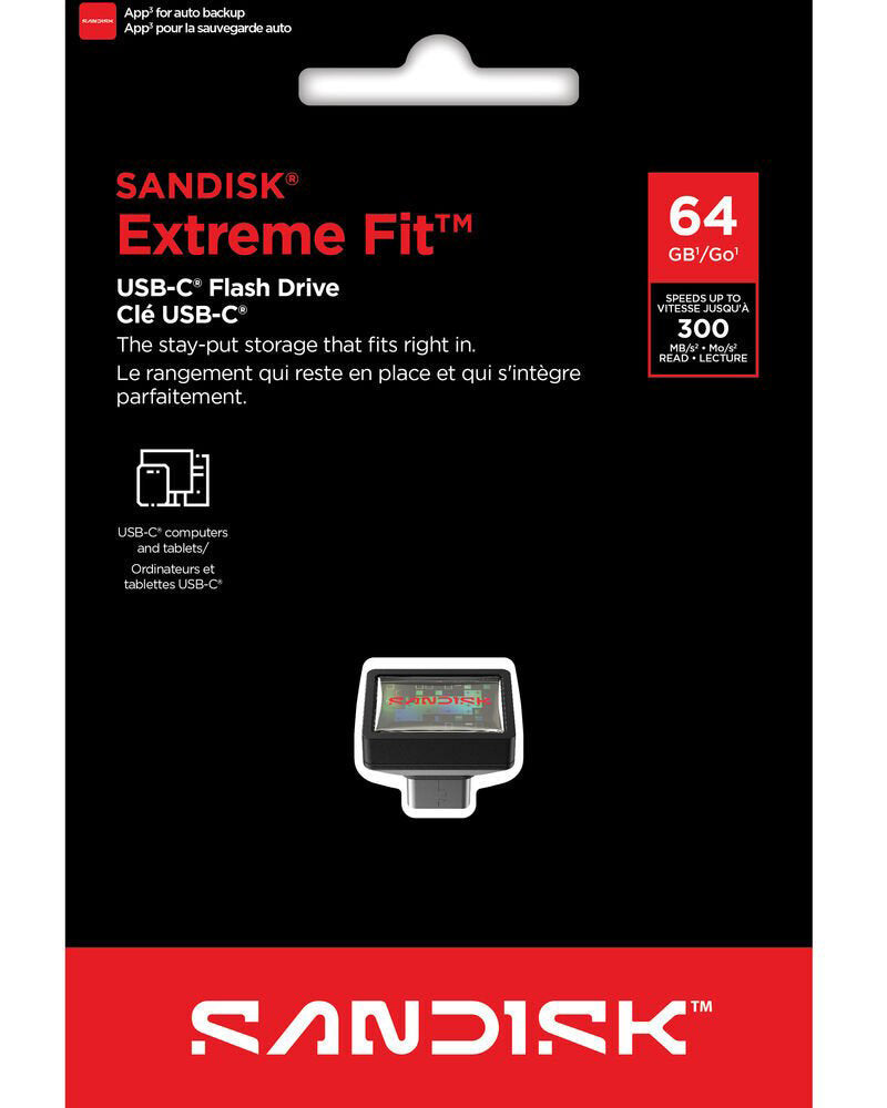 Externe USB-C Geheugen SanDisk Extreme Fit, 64Gb SDCZ530-064G-G46