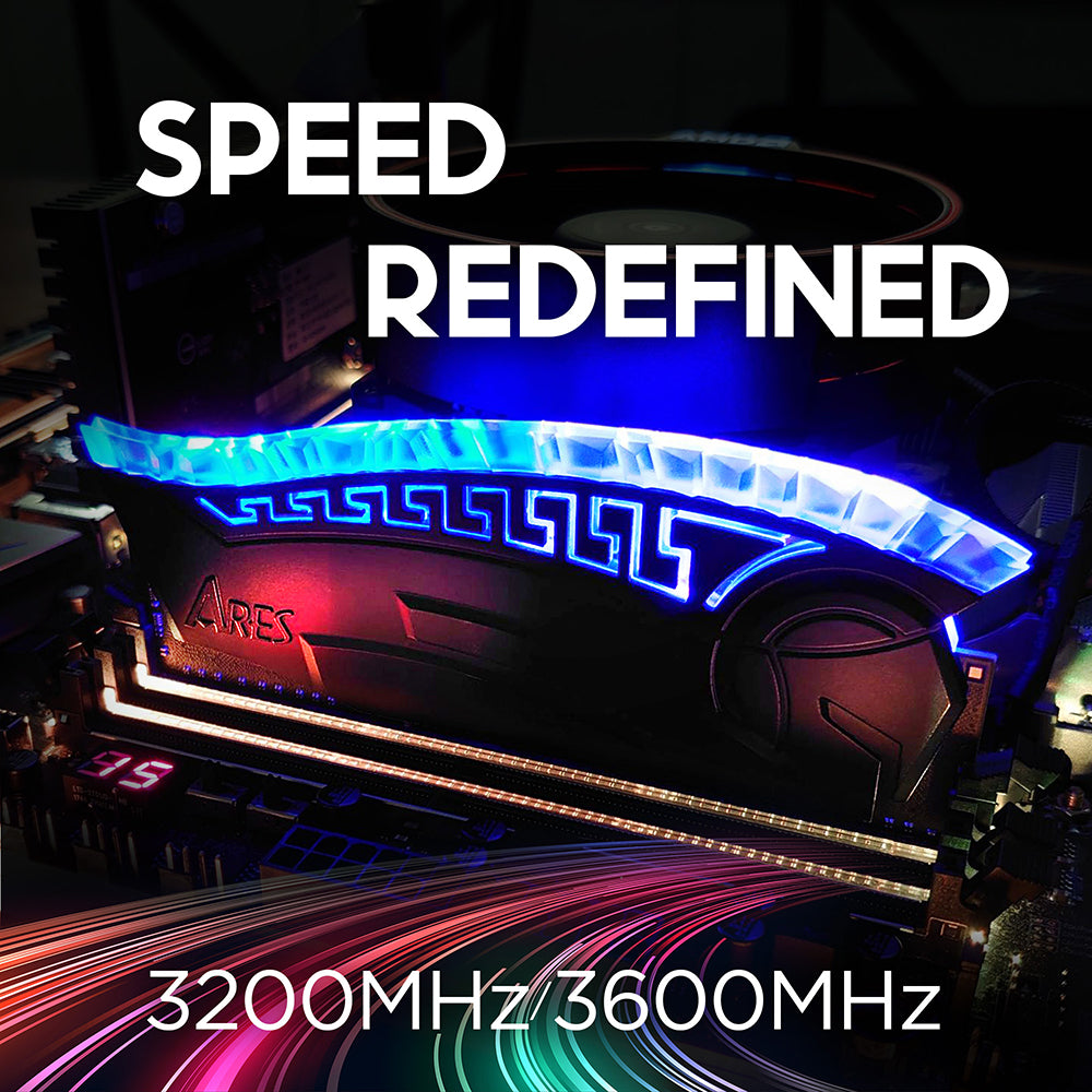 Dato Ares Armor RAM-Speicher, DDR4, RGB, 2 x 8GB, 3600Mhz, CL18, Weiß AMRGB8GX216G36W