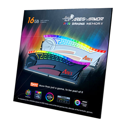 Dato Ares Armor RAM Memory, DDR4, RGB, 8GB, 3200MHz, CL16, Black