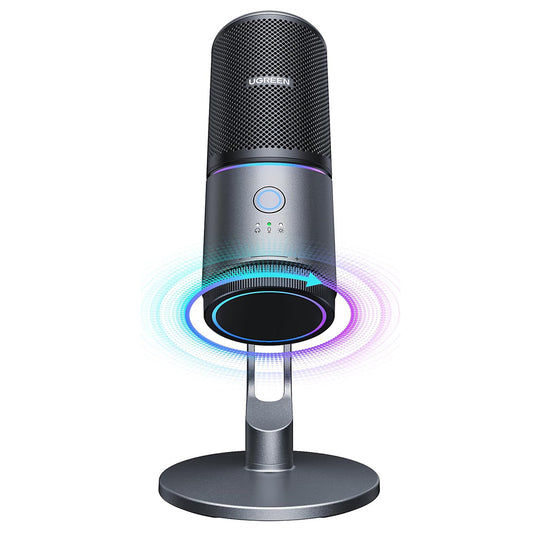 Cardioïde Microfoon UGREEN CM769 (35629), RGB, USB-A, 2m, Zwart