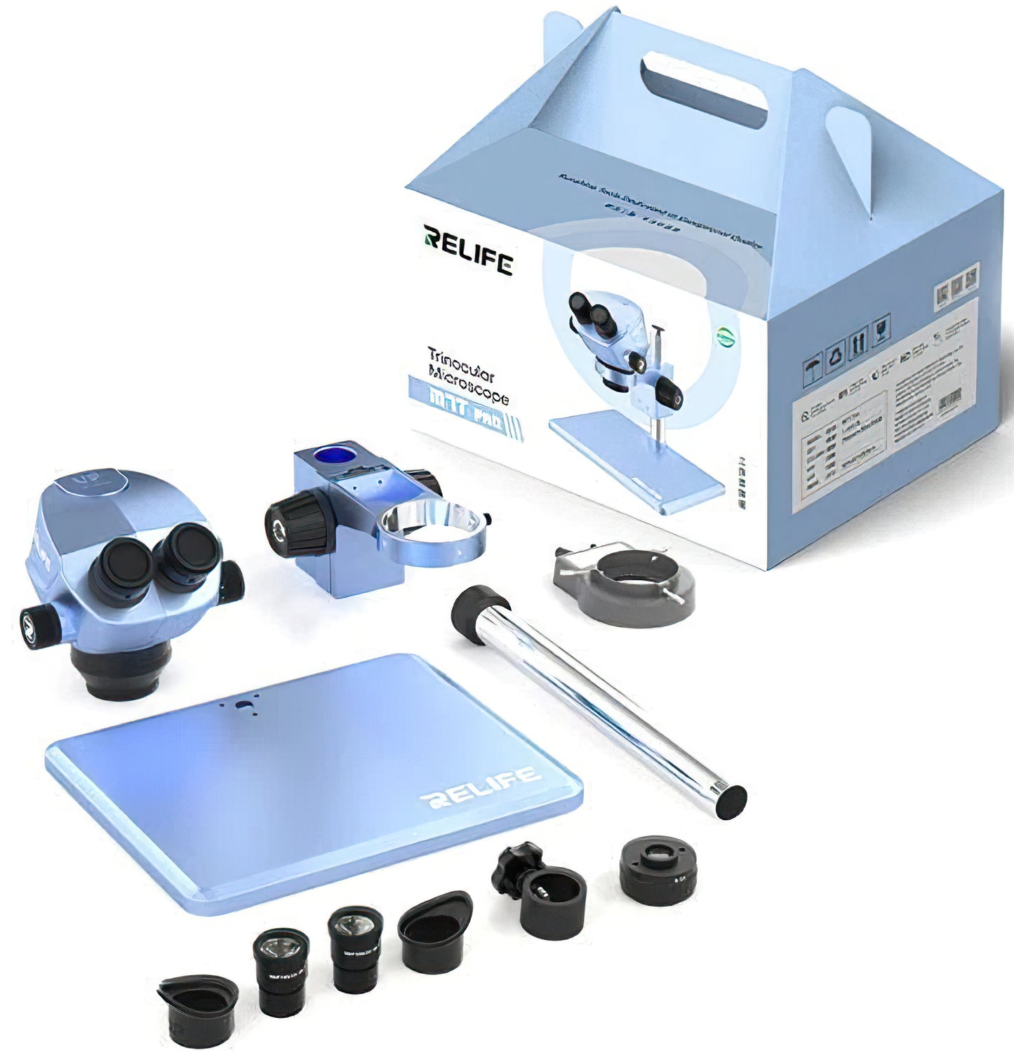 Relife RL-M7T Pro Mikroskop, Blau