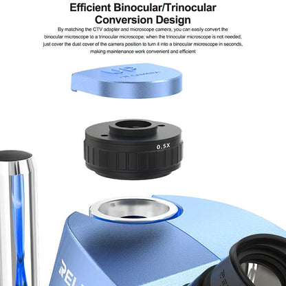 Relife RL-M7T Pro Mikroskop, Blau