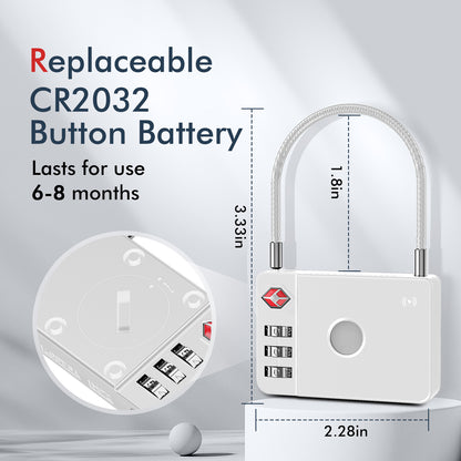 MiLi SmartTag MiLock Luggage für iOS Series, Weiß HD-P16-L