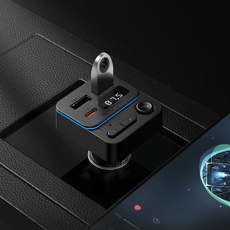 Modulateur FM Bluetooth Borofone BC60 Hero, 2 x USB-A - 1 x USB-C