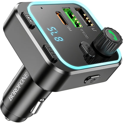 Bluetooth FM-modulator BC53 Highway, 2 x USB-A - 1 x USB-C 