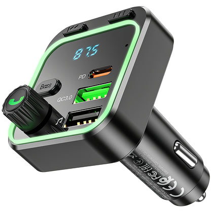 Bluetooth FM-modulator BC53 Highway, 2 x USB-A - 1 x USB-C 