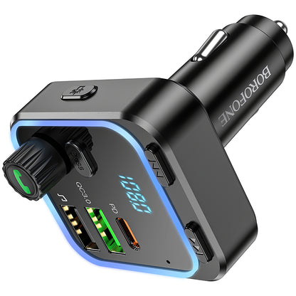 Bluetooth FM-modulator BC53 Highway, 2 x USB-A - 1 x USB-C 