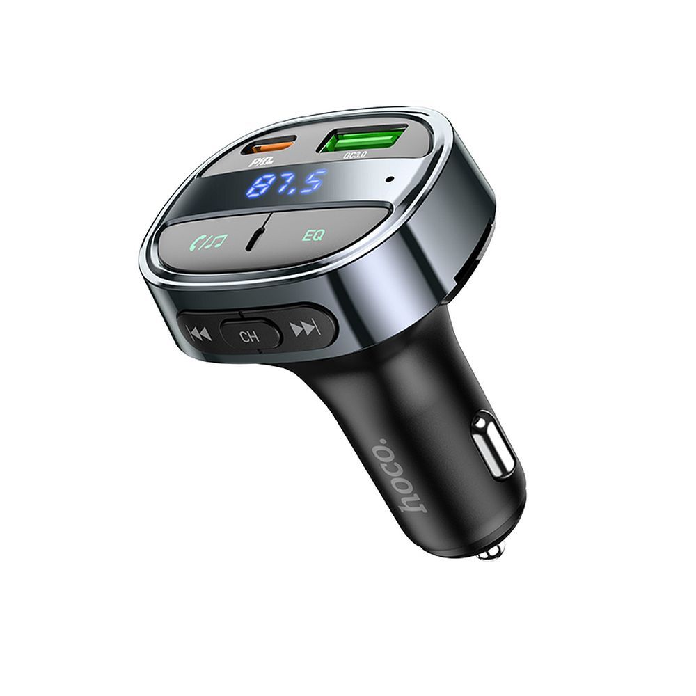 FM Bluetooth Modulator HOCO E70, 1 x USB-A - 1 x USB-C - microSD