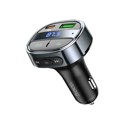 FM Bluetooth Modulator HOCO E70, 1 x USB-A - 1 x USB-C - microSD