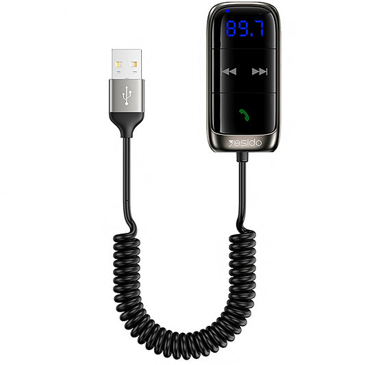 FM Bluetooth-modulator Yesido YAU32, 1 x 3.5mm - 1 x microSD