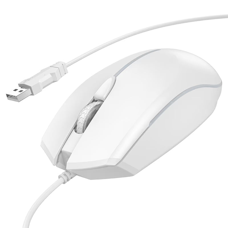 Gaming Muis Bedraad USB HOCO GM37, RGB, 2400DPI, Wit