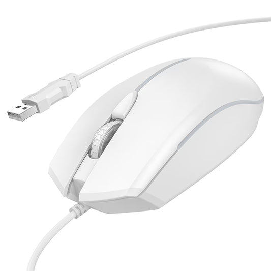 Souris Gaming Filaire USB HOCO GM37, RGB, 2400DPI, Blanc