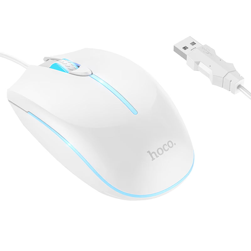 Gaming Muis Bedraad USB HOCO GM37, RGB, 2400DPI, Wit