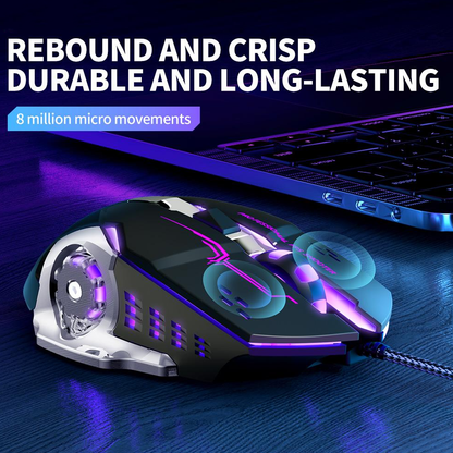 Souris Gaming Filaire USB XO Design M10, RGB, 3200DPI, Noir