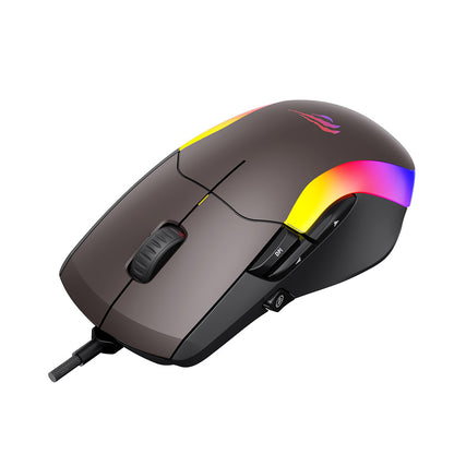 Souris Gaming Filaire USB HAVIT MS959S, RGB, 1200DPI - 8000DPI, 1.6m, Noir Ocre