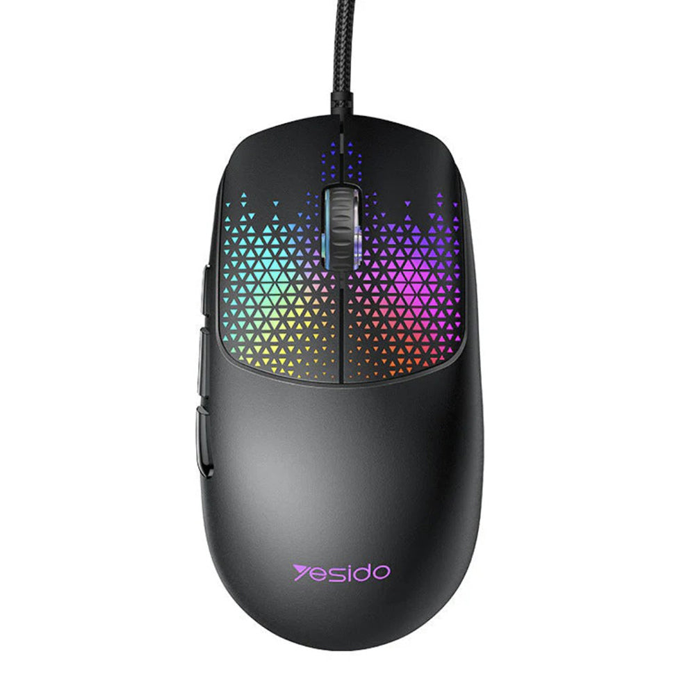 Souris Gaming Filaire USB Yesido KB32, RGB, 7200DPI, Noir