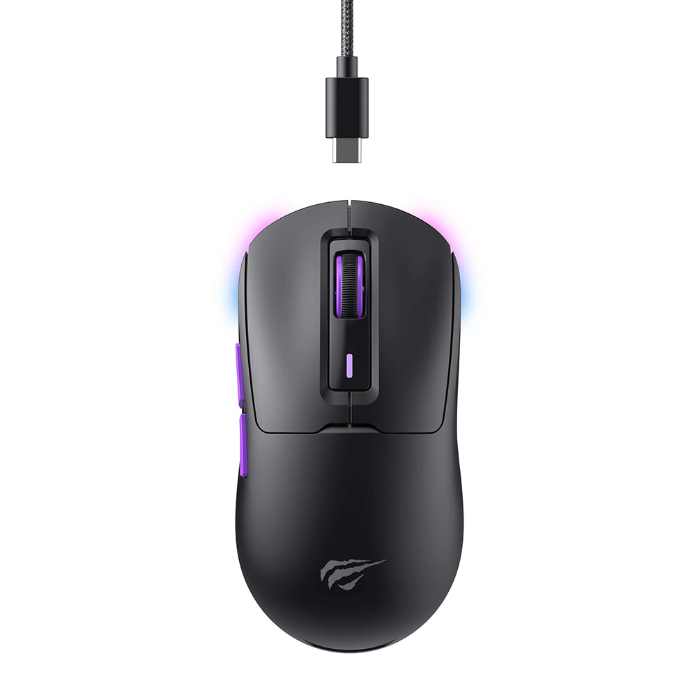 Draadloze Gaming Muis HAVIT MS969WB, RGB, 1000DPI - 16000DPI, Zwart