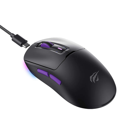 Draadloze Gaming Muis HAVIT MS969WB, RGB, 1000DPI - 16000DPI, Zwart
