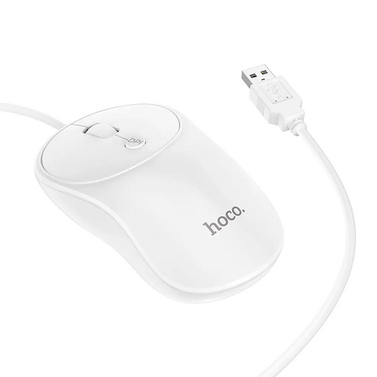 Bedrade USB-muis HOCO GM13, 1600DPI, Wit