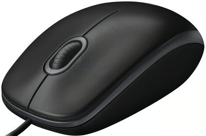 Mouse Wired USB Logitech B100, 1000DPI, Schwarz 910-003357