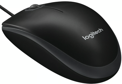 Mouse Wired USB Logitech B100, 1000DPI, Schwarz 910-003357
