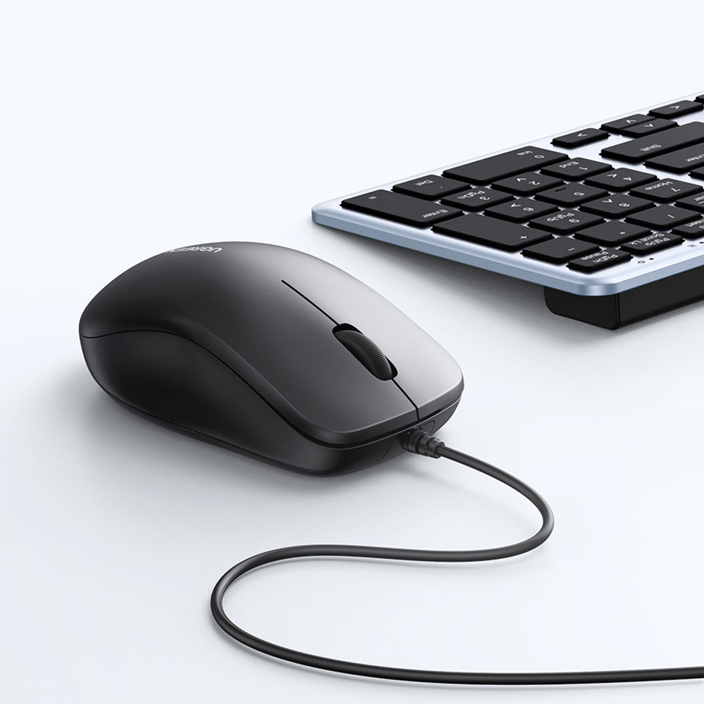 Bedrade USB-muis UGREEN MU007, 1200DPI, 1.5m, Zwart