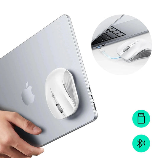 Wireless-Maus ESR MagMouse, 800DPI - 4800DPI, BT / Wi-Fi, Weiß