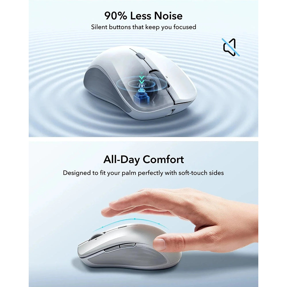 Draadloze Muis ESR MagMouse, 800DPI - 4800DPI, Grijs