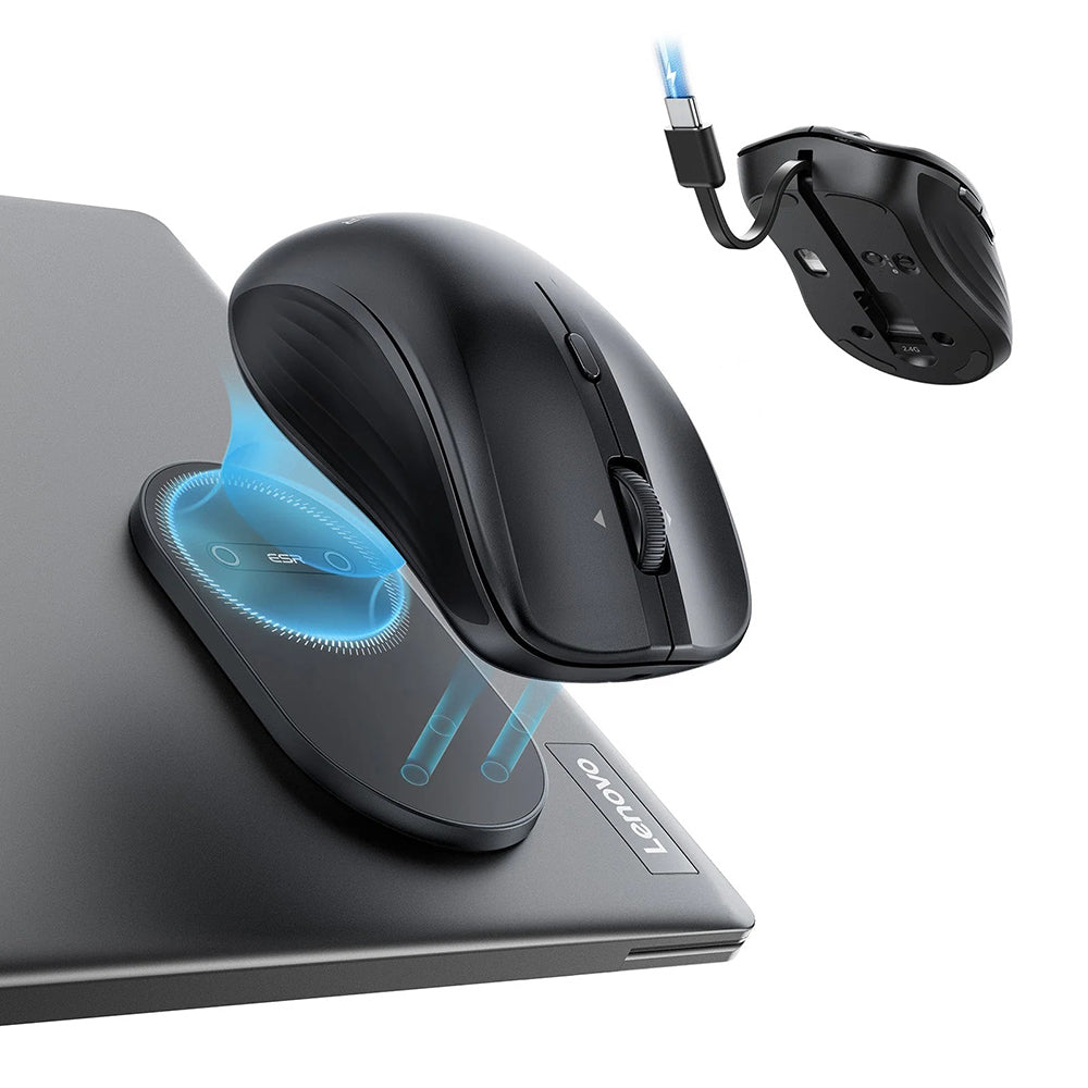 Draadloze Muis ESR MagMouse, 800DPI - 4800DPI, BT / Wi-Fi, Zwart
