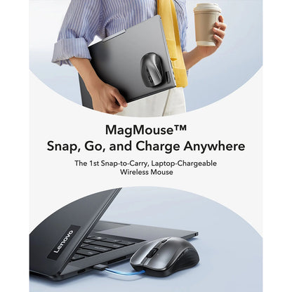 Souris sans fil ESR MagMouse, 800DPI - 4800DPI, Noir