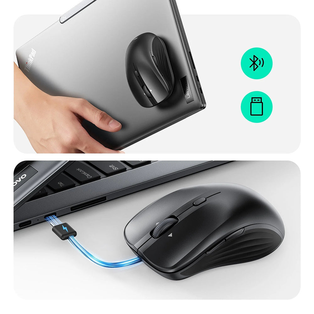 Draadloze Muis ESR MagMouse, 800DPI - 4800DPI, BT / Wi-Fi, Zwart
