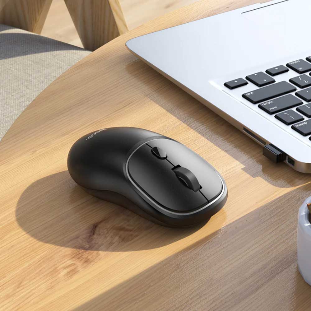 Souris sans fil HOCO GM25, 1600DPI, BT / Wi-Fi, Noir