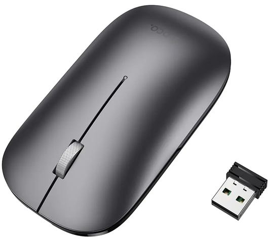 Souris sans fil HOCO GM43, 1600DPI, BT / Wi-Fi, Gris