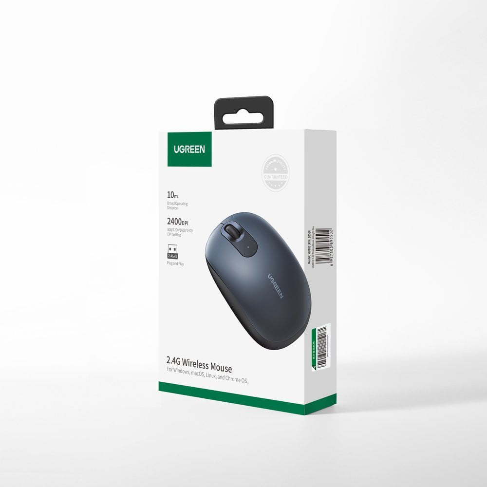 Wireless-Maus UGREEN MU105, 2400DPI, Marineblau