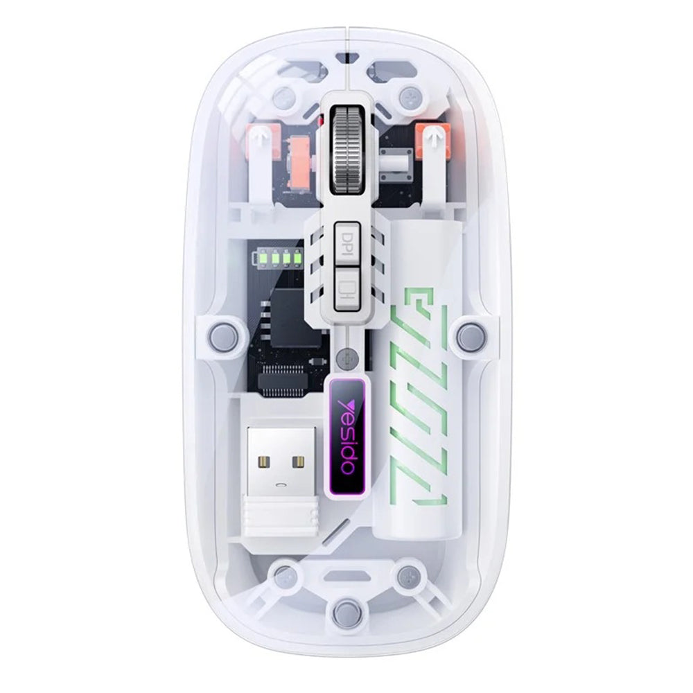 Draadloze Muis Yesido KB29, 800DPI - 1600DPI, BT / Wi-Fi, Wit